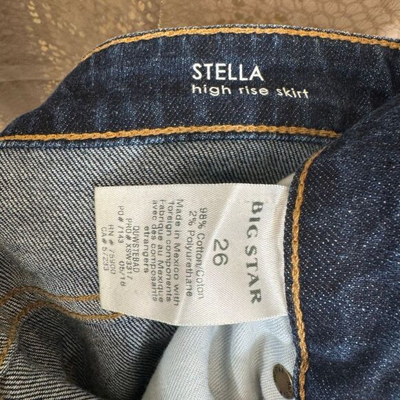 Big Star Stella High Rise Denim Pencil Skirt Size 26 Small - Picture 4 of 9